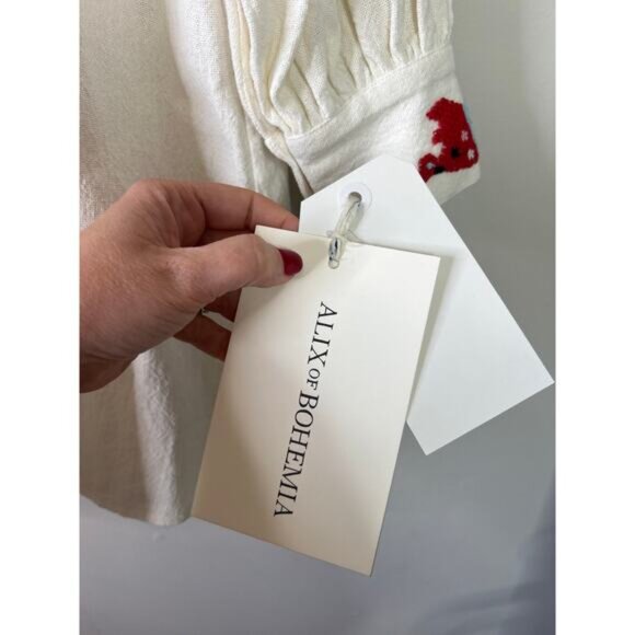 NWT Alix of Bohemia Quincy Sun Snow Mini Dress in Cream Snow Size: Large - Picture 5 of 9